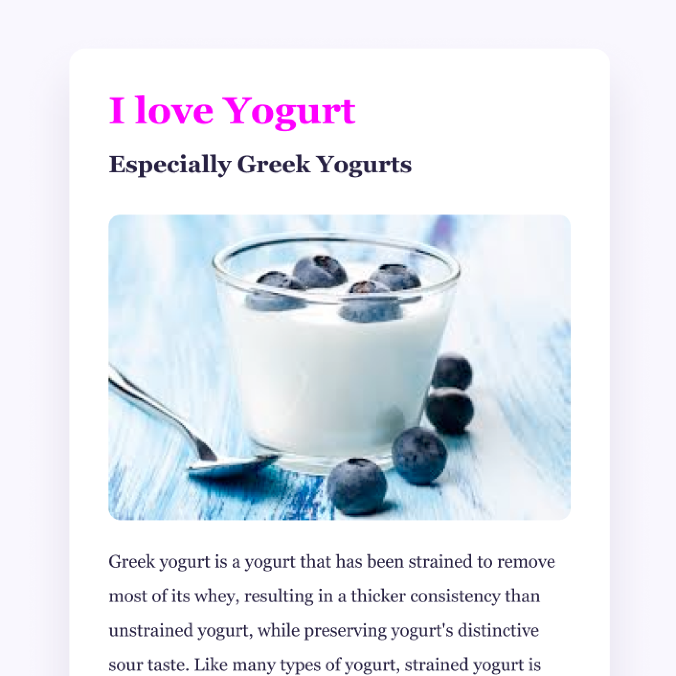 greek yogurt project